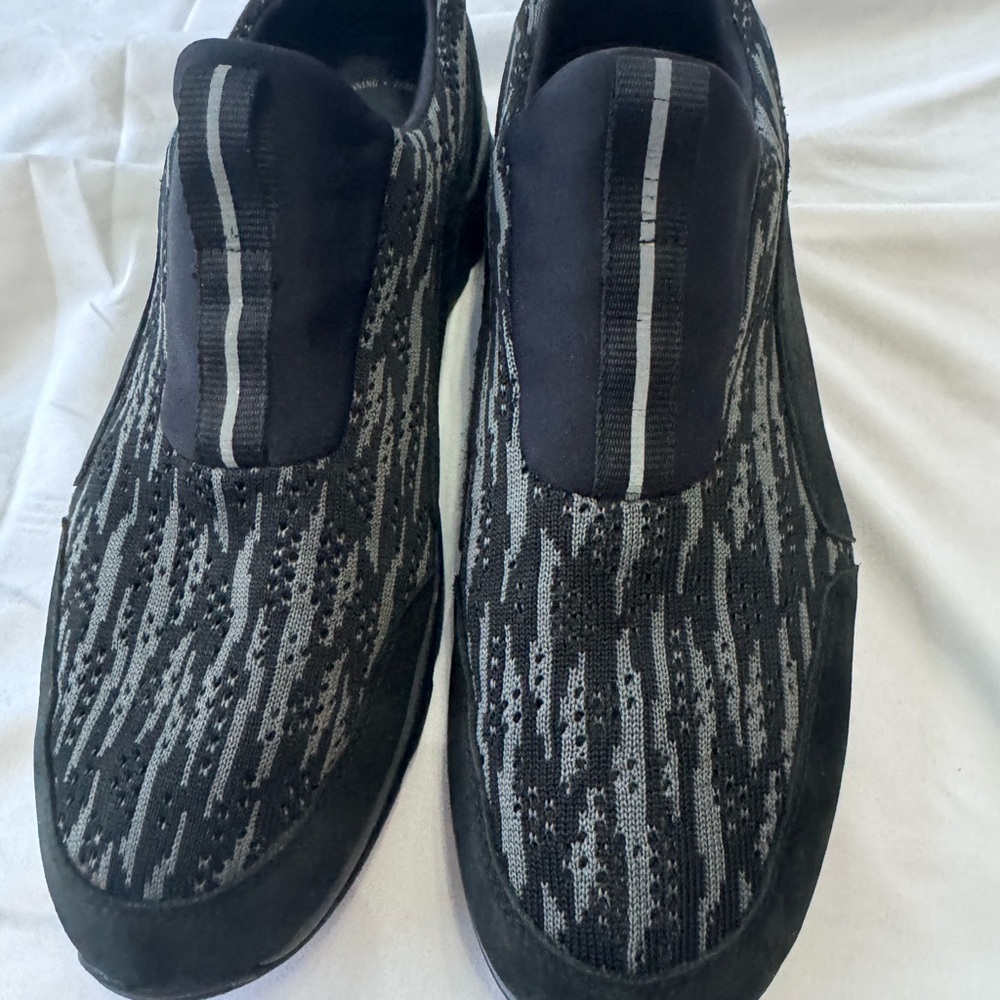 Johnston & Murphy Black and Gray Slip-On Sneakers